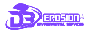 Purple logo for DB Erosion in Dallas
