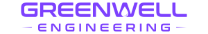 Purple logo for Greenwell Engineering in Weatherford, TX.