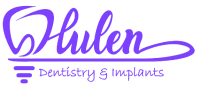 Purple logo for Hulen Dental in Hulen, TX.